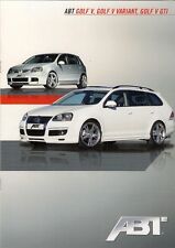 Volkswagen Golf Mk5 ABT Tuning 2009 German Market Sales Brochure 