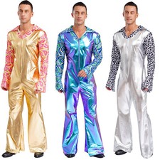 UK Mens Shiny Metallic 70s