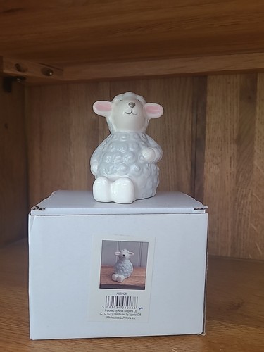5cm porcelain sitting sheep - sitting,