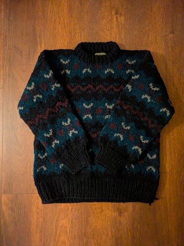 Vintage 100 wool handmade - wool, rey