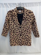 ? Matalan Brown Pink Black Animal Print Style Lined Girls Jacket  Age 9 Good 