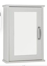 Tongue And Grove Mirrored Single Cabinet White