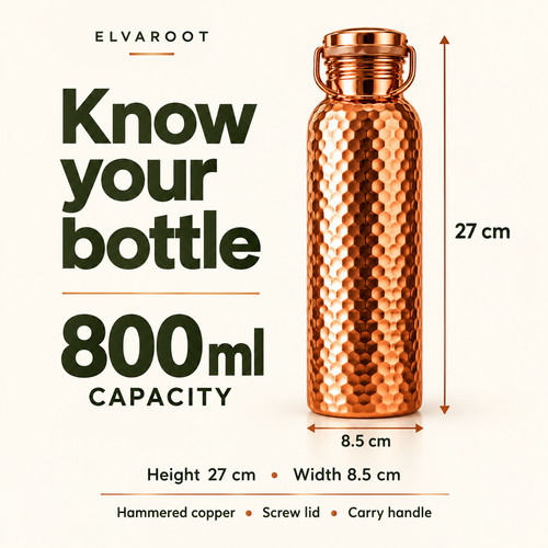 Pure copper water bottle hand - copper,
