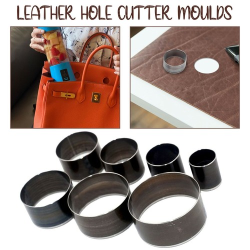 Leather round stencil - round,
