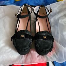 Liz Lisa Black Shoes Platform Wedge Style Bow Lolita Kawaii Japanese Jfashion L