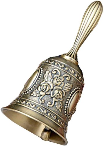 Brass dinner bell hand service - bell,