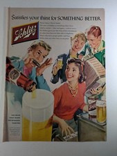 Schlitz Beer 1956 Original Paper Magazine Advert