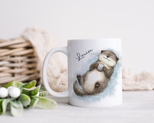 Otter mug personalised - otter,