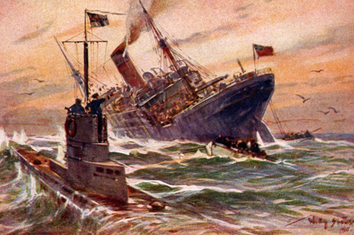 Wwi german boat submarine - german, u