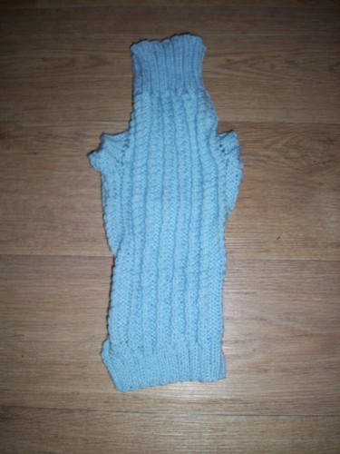 Brand new hand knitted blue