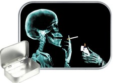 Smoking Skull Small Silver