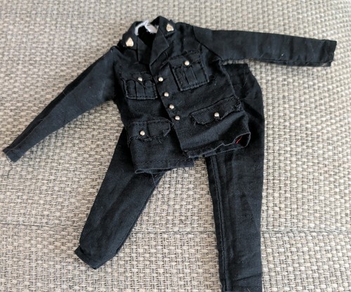 Vintage action man black - action,