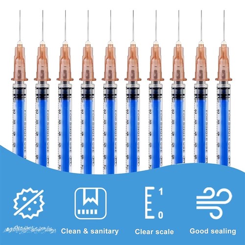 50pcs with cap needle - with, 1ml