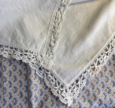 Vintage French White Linen