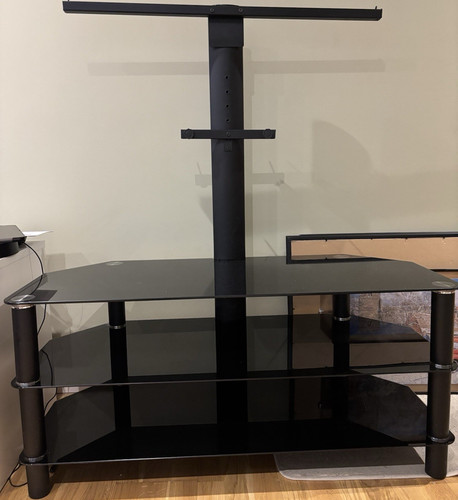 Black glass stand - tv,
