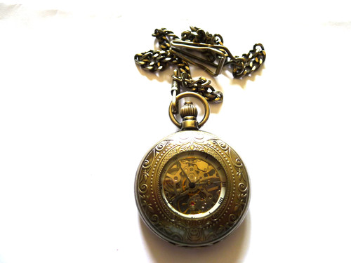 Silvered jewel hand wind - jewel,