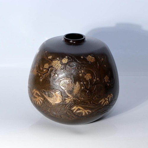 Vintage takaoka bronze vase - takaoka,