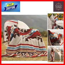 Aztec Sherpa Fleece Throw