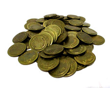 65 x Stretton Leisure Brass Fruit Machine Tokens