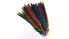 Natural Pheasant Tail Feathers, Fly Craft Decorations, Dyed Hat Art, 25-30cm UK