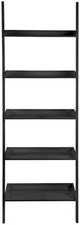  Jessie Ladder Shelf - Black | Black Leaning Ladder Shelf Storage Unit
