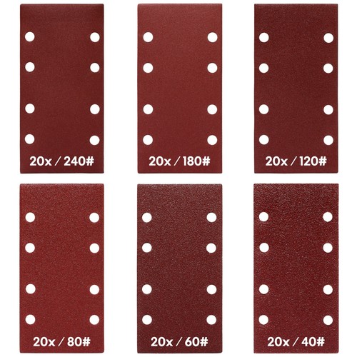 120pcs sanders 93x185mm 240 - 120pcs, 40-240