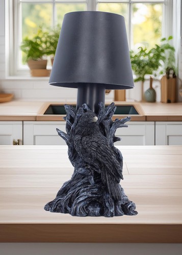 Gothic raven led - lamp, figurine