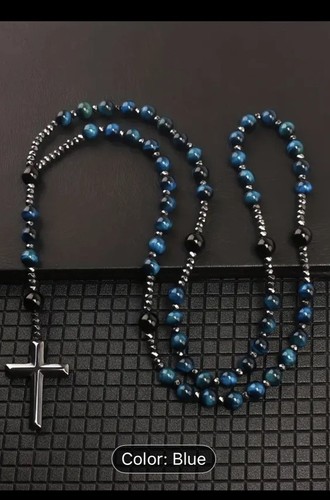 Rose mary beads cross - beads, necklace