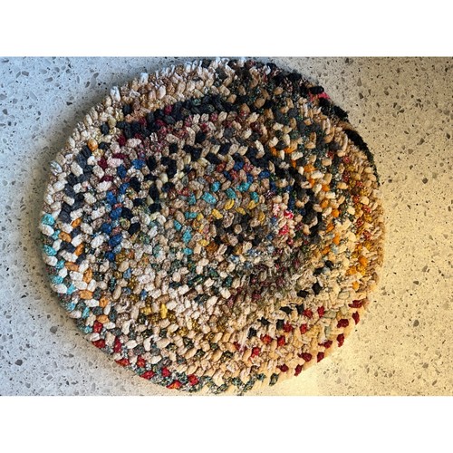 Vintage handmade braided rag - vintage,