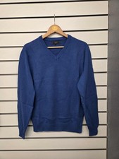 MENS ATLANTIC BAY BLUE V NECK