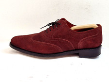 Samuel Windsor men Brogue Formal shoes Suede Burgundy UK 10 EU 44