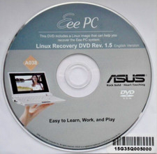 ASUS Eee PC 4G 701 Linux Recovery DVD Rev. 1.5 A038 NEW BNIB L@@K FREE POSTAGE