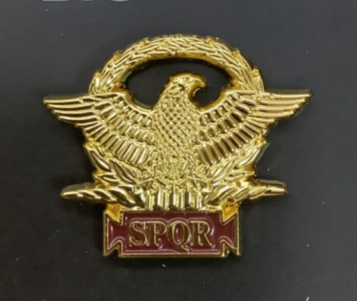 Roman spqr enamelled pin - roman,