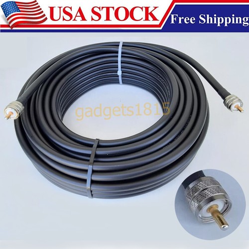 50ft lmr400 pl259 uhf - male, to