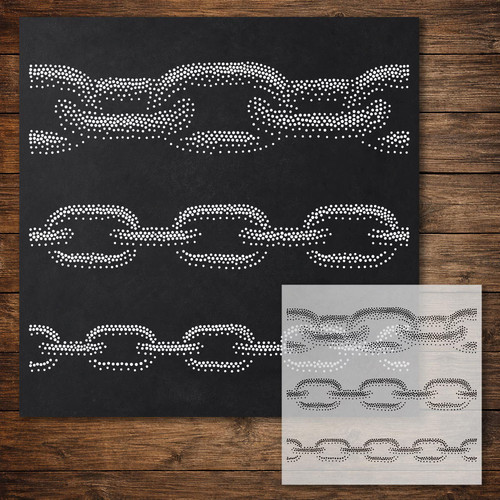Chain links stipple art - stipple,