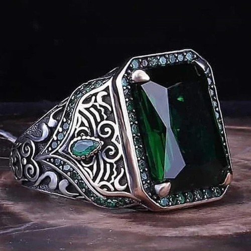 Men vintage signet ring - men,