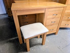 Solid Oak Dressing Table And