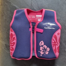 Konfidence Swim Life Jacket Navy Pink Hibiscus 18 Months to 3 Yrs Baby /Toddler
