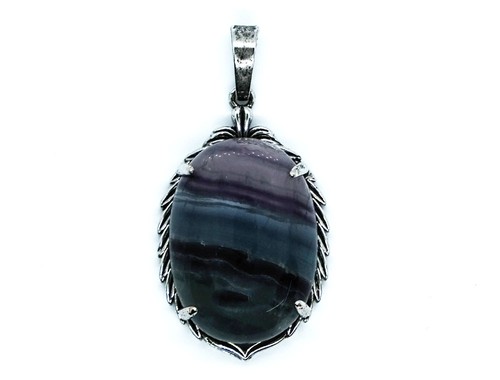 Pendant oval fluorite - pendant,