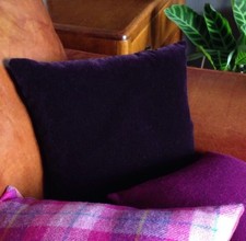 Ralph Lauren Mohair Velvet Cushion Cover Aubergine Purple Dark Designer 18" x 15