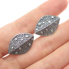 STEPHEN WEBSTER 925 Sterling Silver Vintage Real Diamond Modernist Cufflinks