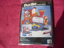 Bucilla Plastic Canvas 'Coloring Express ' Train Kit 12 x 9 x 3.5 Ins Unused.