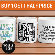 Buy 1 Get 1 Half Price | Funny 11oz Mugs Sarcastic Introvert Anxiety Swear Word