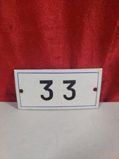 Vintage French Enamel Door Number "33"