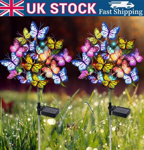 2pcs solar butterflies flower - solar,