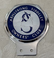 Armstrong Siddeley Owners Club Automobile Vintage Car Badge Emblem - Renamel