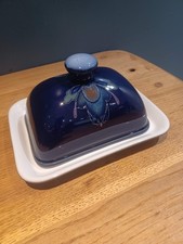 Denby Baroque Blue Butter Dish