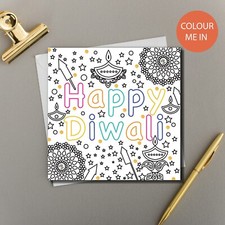 Diwali Kids Colour Me In