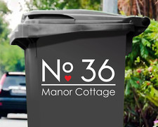Set of 3/4 Wheelie Bin Numbers