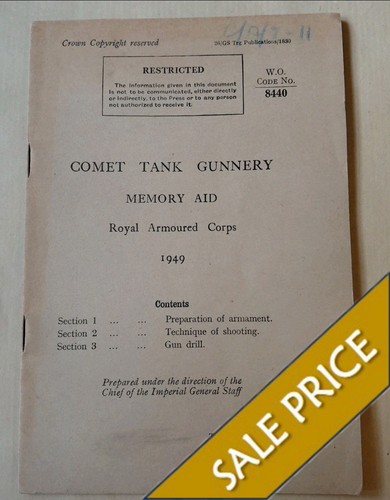 Rare 1949 comet tank gunnery - tank,